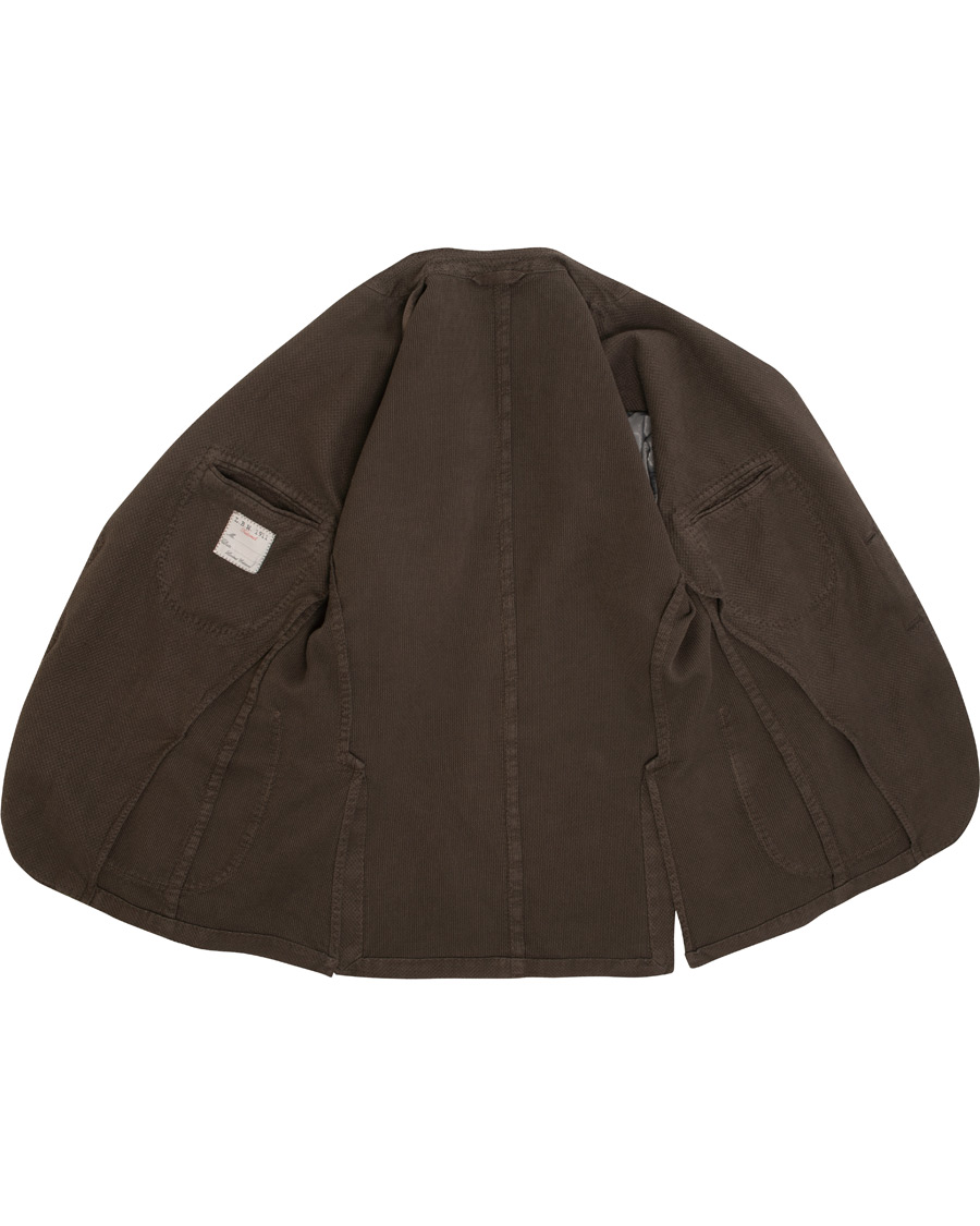 Homme | Blazers | L.B.M. 1911 | Jack Regular Fit Structured Linen Blazer Dark Brown