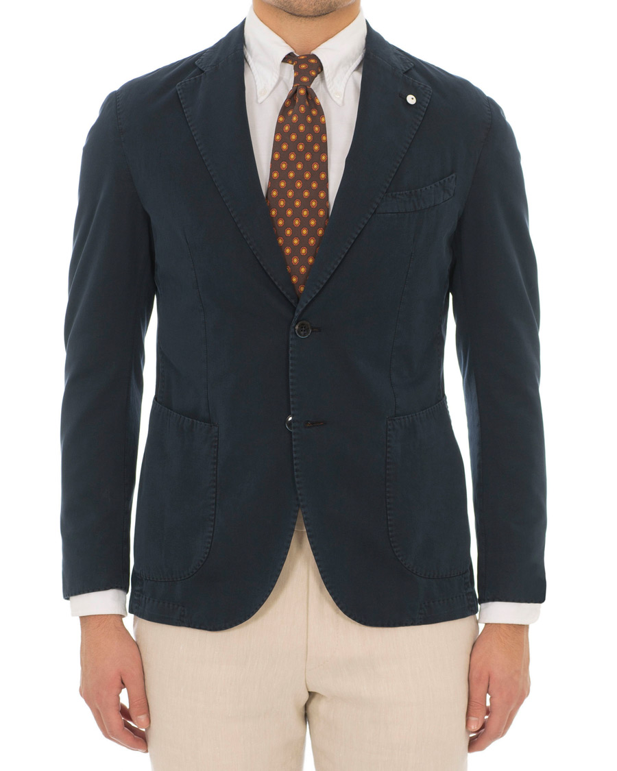 Homme | Blazers | L.B.M. 1911 | Jack Regular Fit Cotton Stretch Blazer Navy
