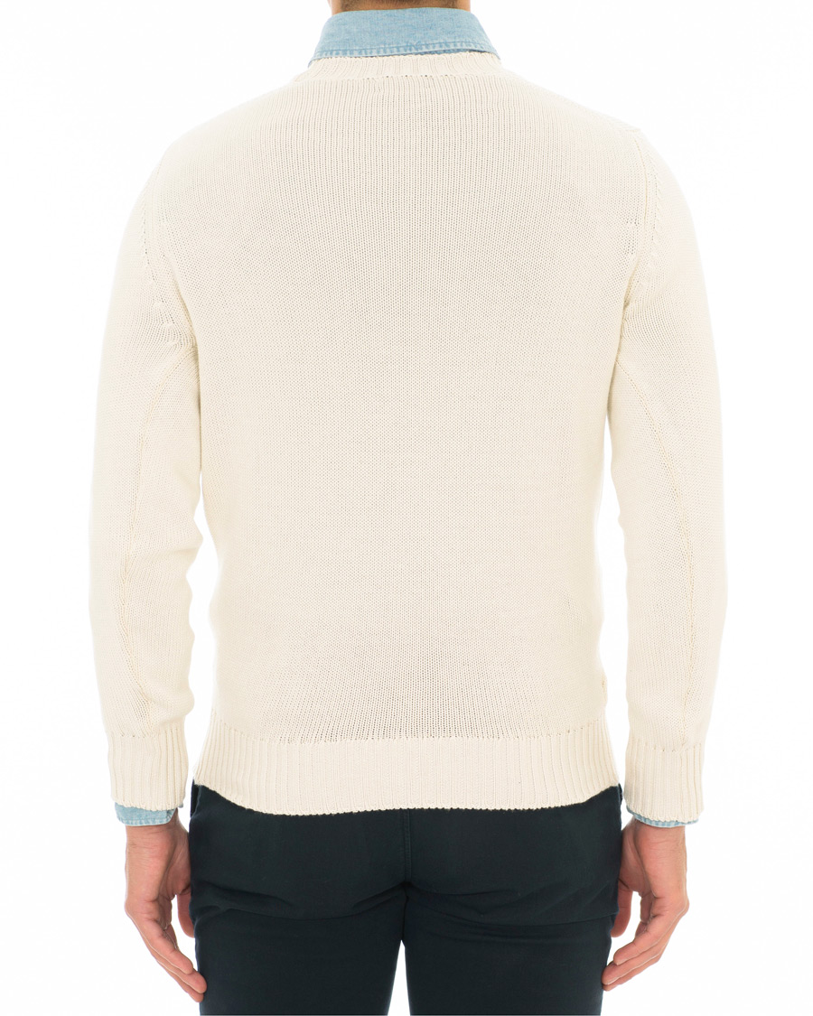 Homme | Pulls Et Tricots | Drake's | Cotton Crew Neck Knit White