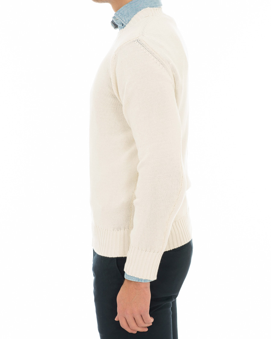 Homme | Pulls Et Tricots | Drake's | Cotton Crew Neck Knit White