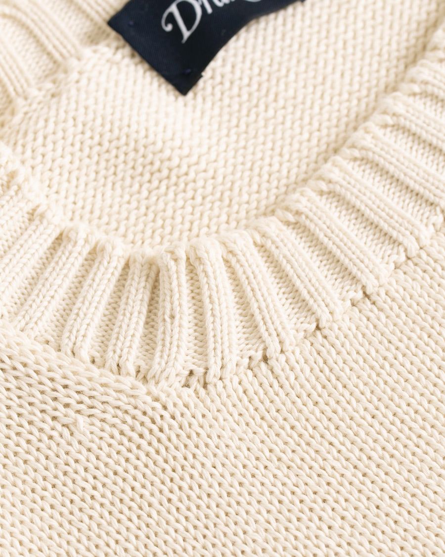 Homme | Pulls Et Tricots | Drake's | Cotton Crew Neck Knit White