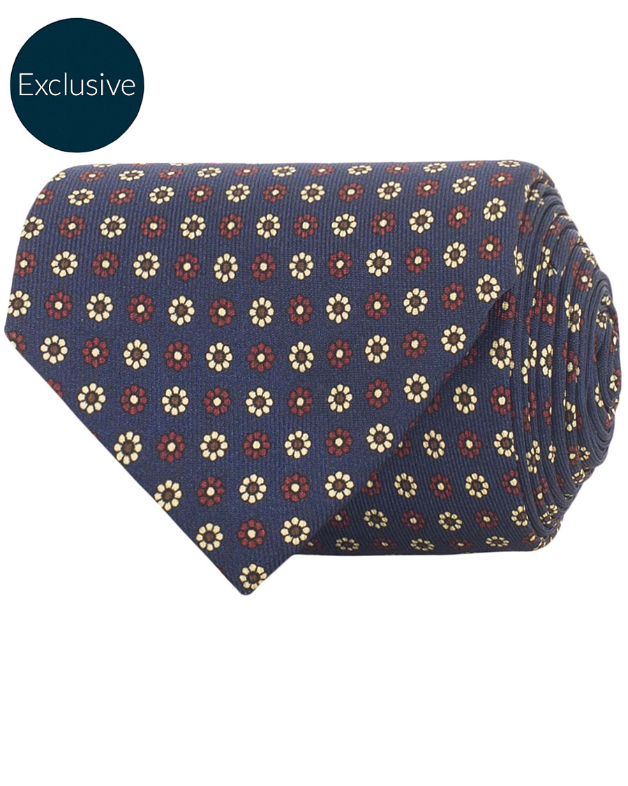 Homme | Drake's MTO Silk 8 cm Tie Navy | Drake's | MTO Silk 8 cm Tie Navy