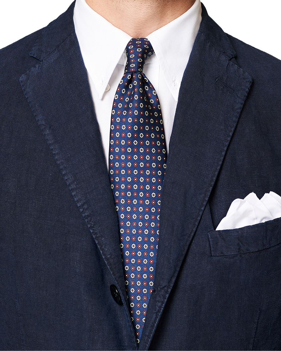 Homme | Drake's MTO Silk 8 cm Tie Navy | Drake's | MTO Silk 8 cm Tie Navy