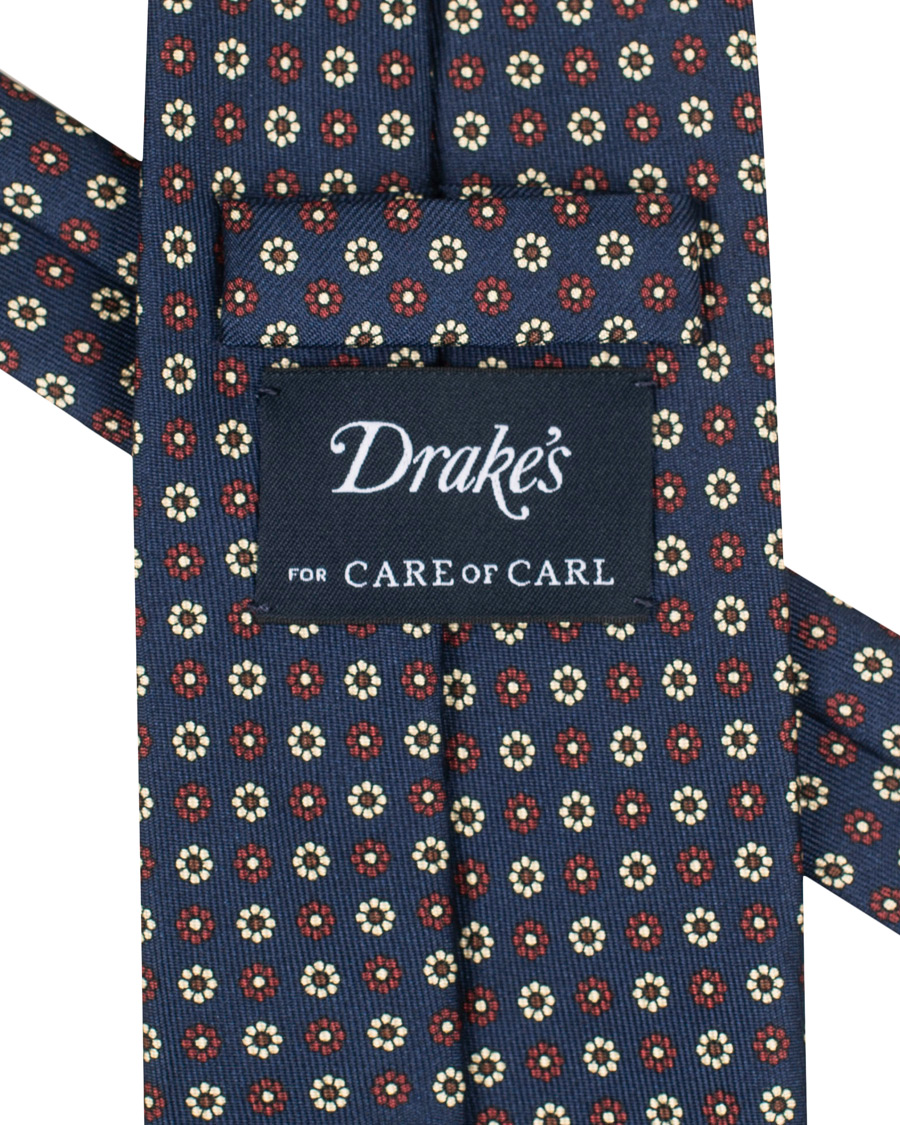 Homme | Drake's MTO Silk 8 cm Tie Navy | Drake's | MTO Silk 8 cm Tie Navy