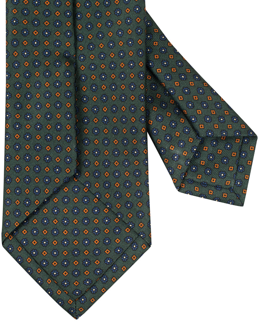 Homme | Drake's MTO Silk 8 cm Tie Green | Drake's | MTO Silk 8 cm Tie Green