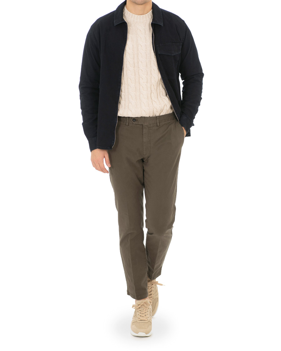 Heren | Overhemden | Schnayderman?s | Schnayderman's Cotton Shirt Zip Jacket Dark Blue