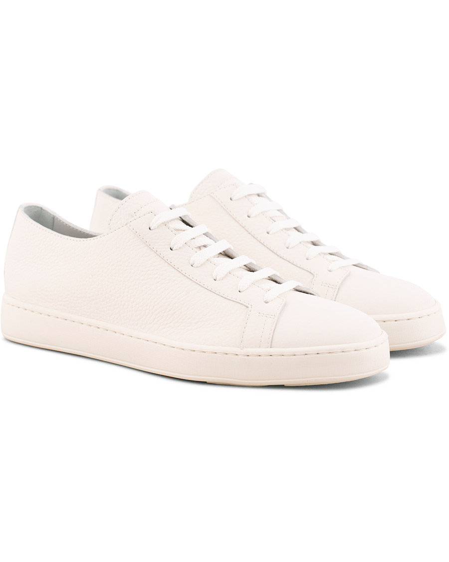Homme | Santoni Cleanic Sneaker White Calf | Santoni | Cleanic Sneaker White Calf