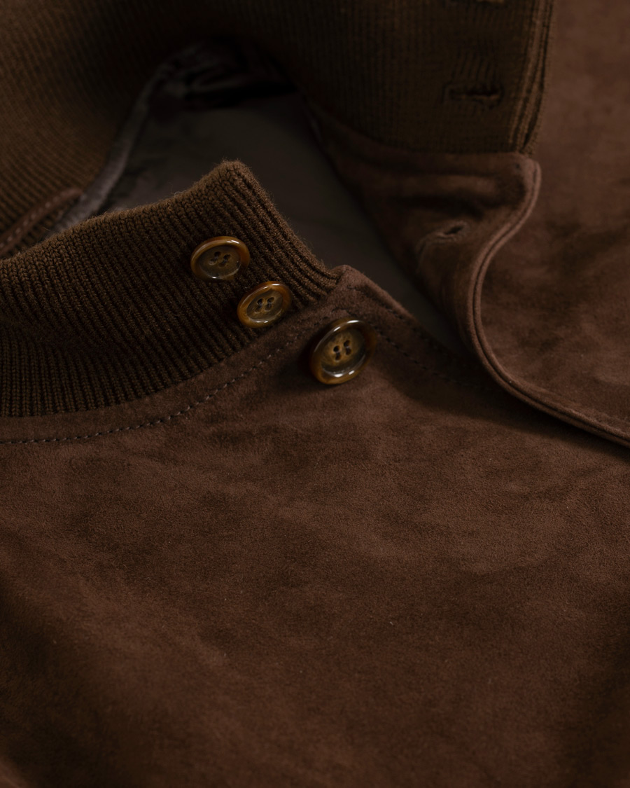 Homme | Manteaux Et Vestes | Valstar | Valstarino Suede Jacket Dark Brown