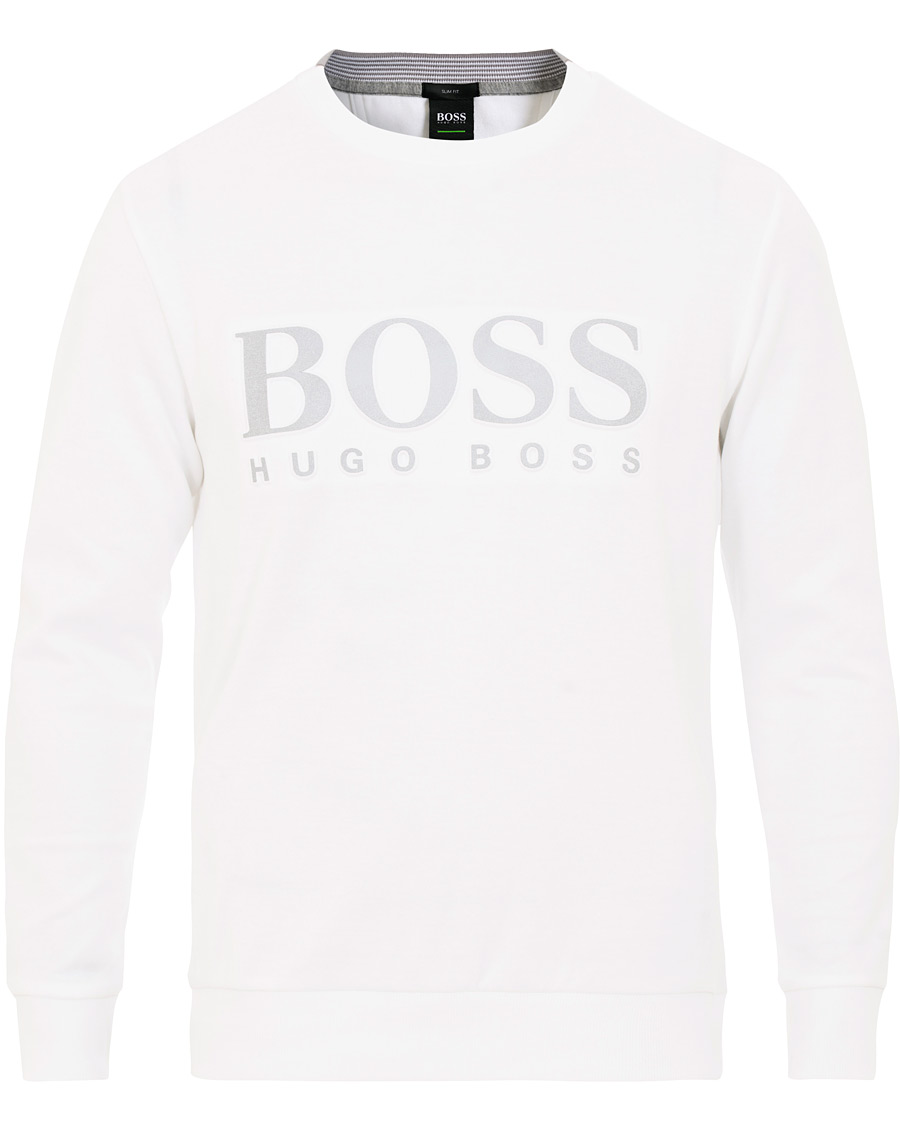 Homme | Pulls Et Tricots | BOSS GREEN | BOSS Athleisure Salbo Crew Neck Sweatshirt White
