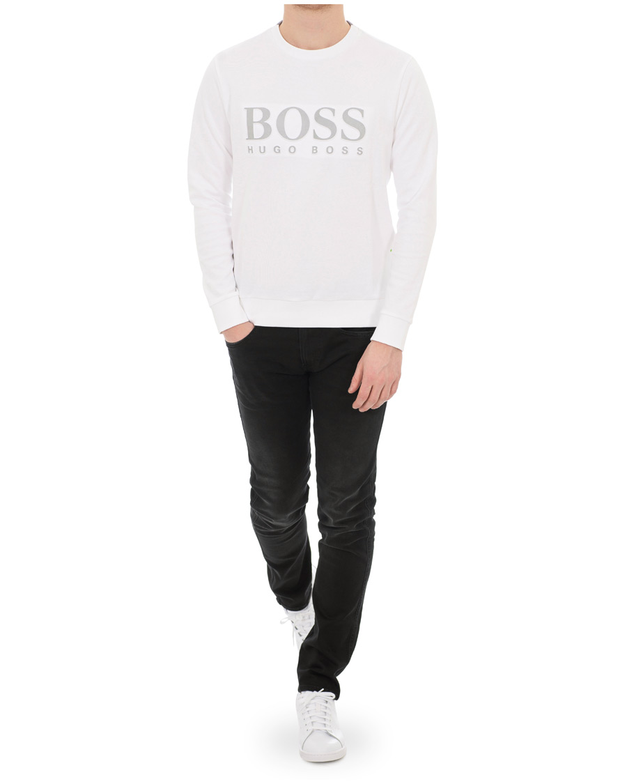 Homme | Pulls Et Tricots | BOSS GREEN | BOSS Athleisure Salbo Crew Neck Sweatshirt White