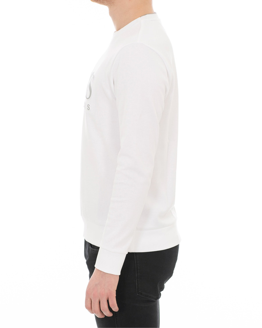 Homme | Pulls Et Tricots | BOSS GREEN | BOSS Athleisure Salbo Crew Neck Sweatshirt White