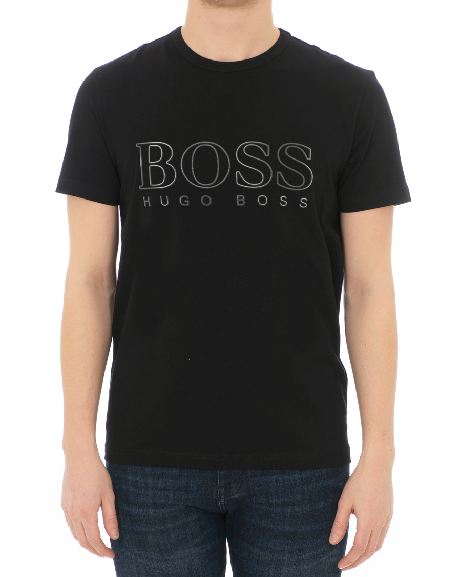 Homme | T-shirts | BOSS GREEN | BOSS Athleisure Tee Logo Crew Neck Black