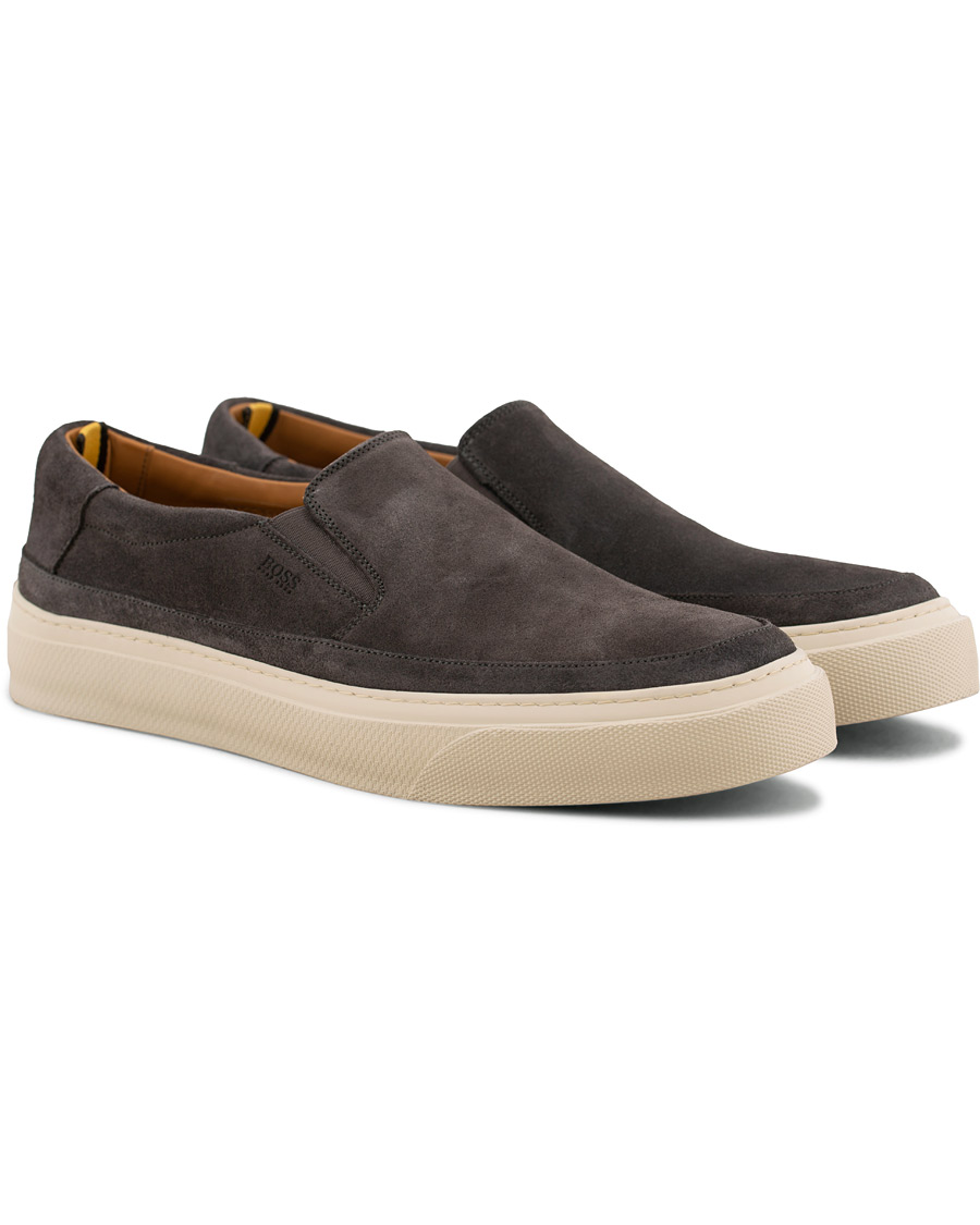 Homme | BOSS Eclipse Slip On Sneaker Grey | BOSS BLACK | BOSS Eclipse Slip On Sneaker Grey
