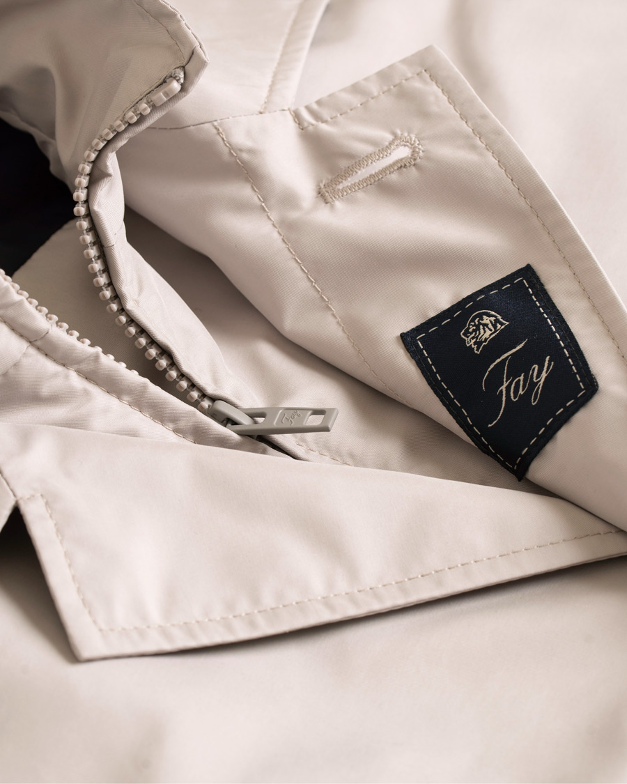 Homme | Manteaux Et Vestes | Fay | Morning Double Front Nylon Coat Light Grey