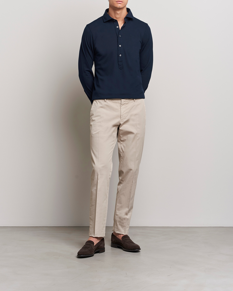 Homme | Chemises | Gran Sasso | Popover Shirt Navy
