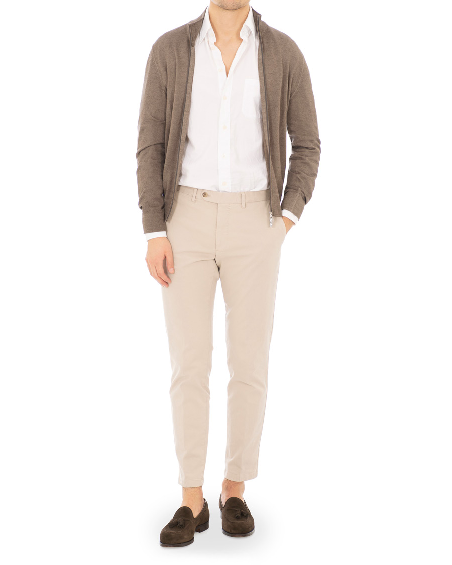 Homme | Pulls Et Tricots | Gran Sasso | Merino Vintage Full Zip Light Brown