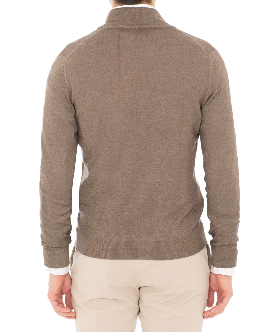 Homme | Pulls Et Tricots | Gran Sasso | Merino Vintage Full Zip Light Brown