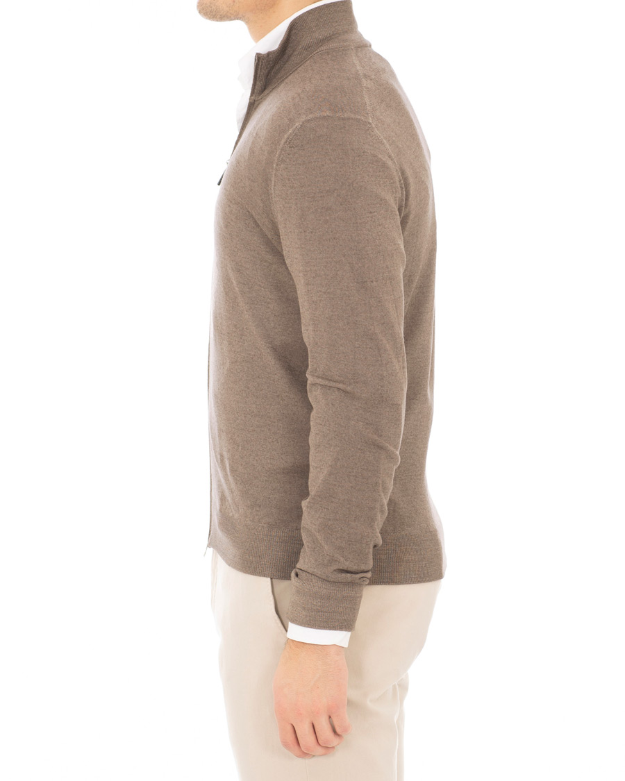Homme | Pulls Et Tricots | Gran Sasso | Merino Vintage Full Zip Light Brown