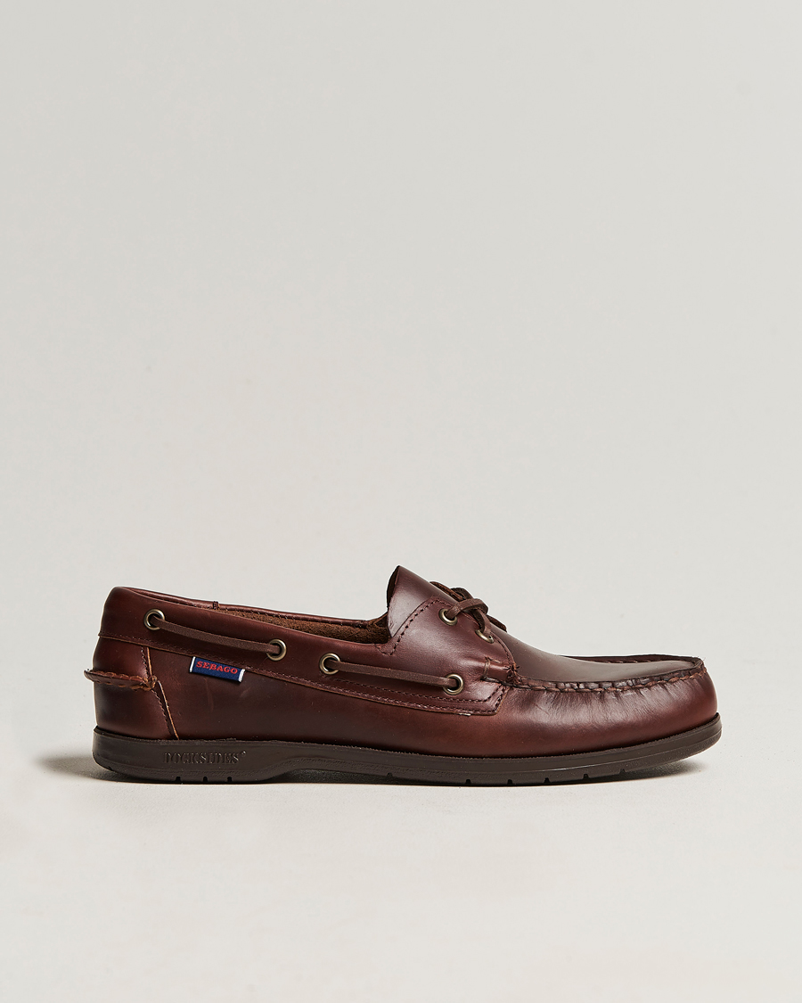 Heren | Bootschoenen | Sebago | Endeavor Oiled Leather Boat Shoe Brown