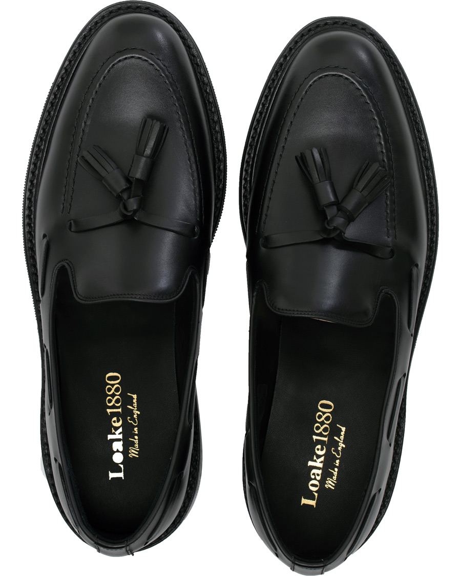 Homme | Loake 1880 Nottingham Tassel Loafer Shadow Black Calf | Loake 1880 | Nottingham Tassel Loafer Shadow Black Calf