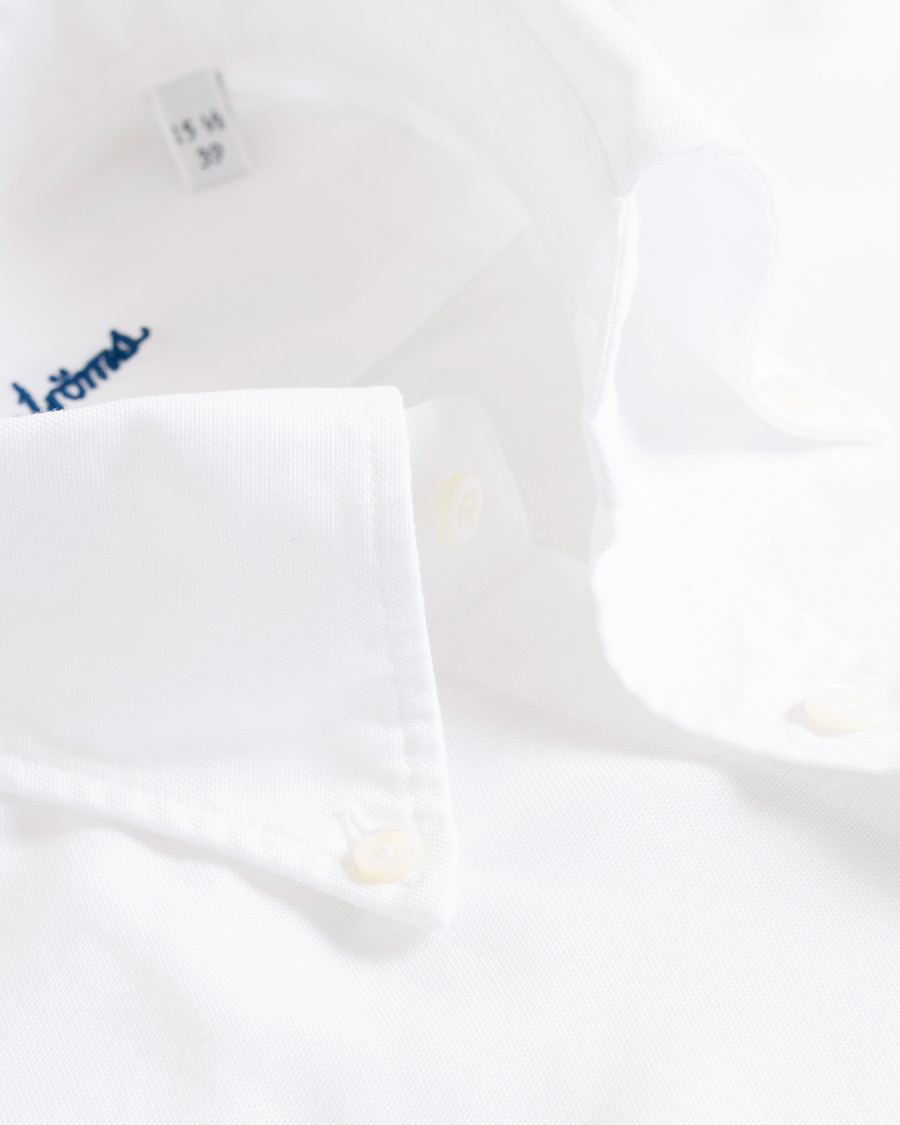 Heren | Overhemden | Stenströms | Slimline Oxford Shirt White