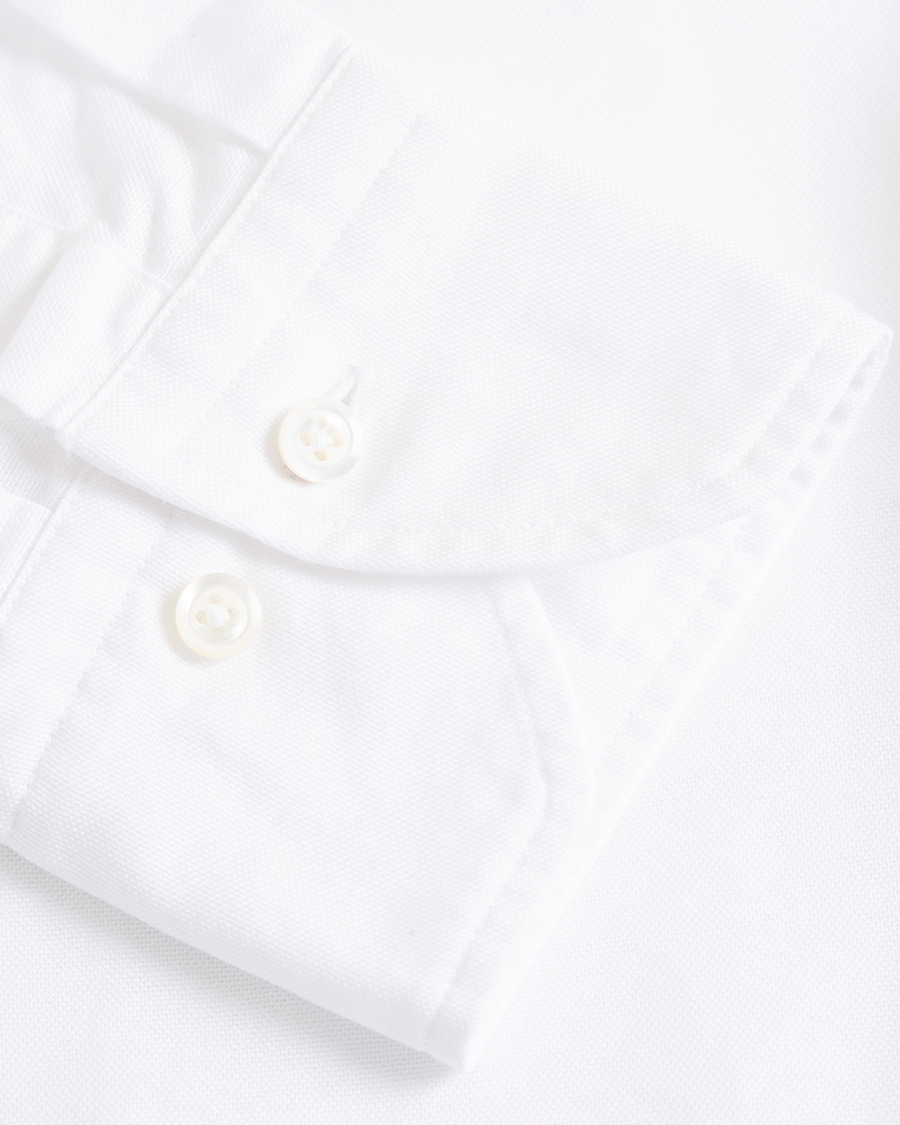 Heren | Overhemden | Stenströms | Slimline Oxford Shirt White