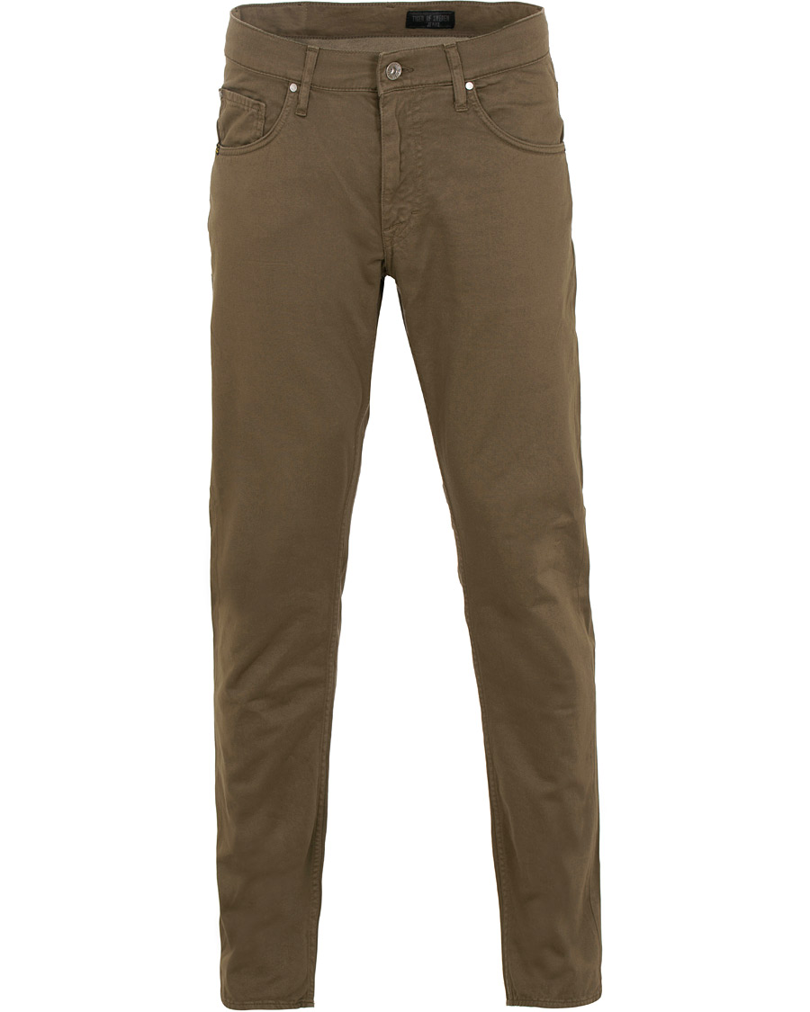 Heren | Broeken | Tiger of Sweden Jeans | Iggy 5-Pocket Trousers Dark Khaki
