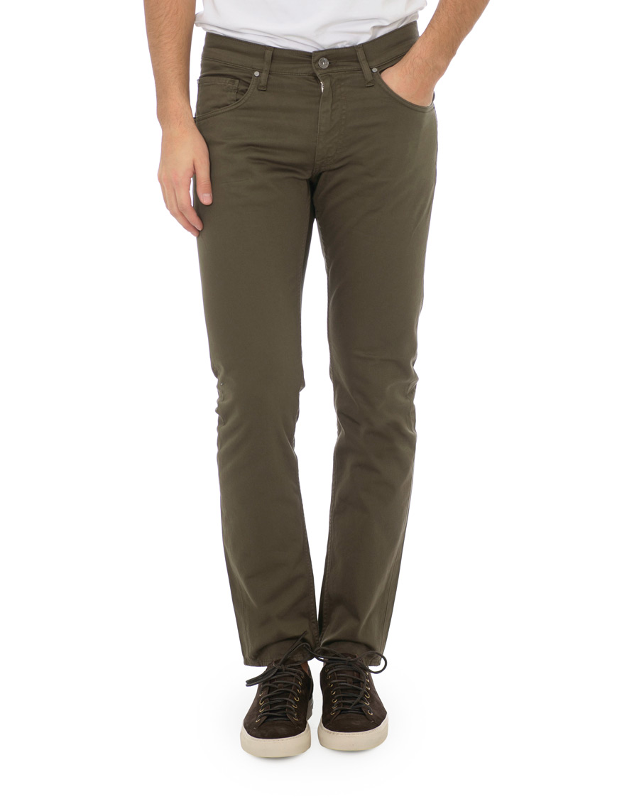 Heren | Broeken | Tiger of Sweden Jeans | Iggy 5-Pocket Trousers Dark Khaki