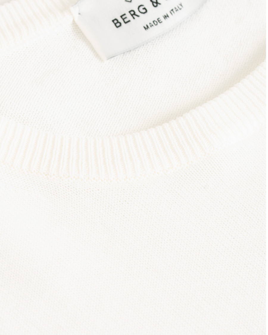 Heren | T-shirts | Berg&Berg | Benjamin Cotton Short Sleeve Rib Dress Tee White