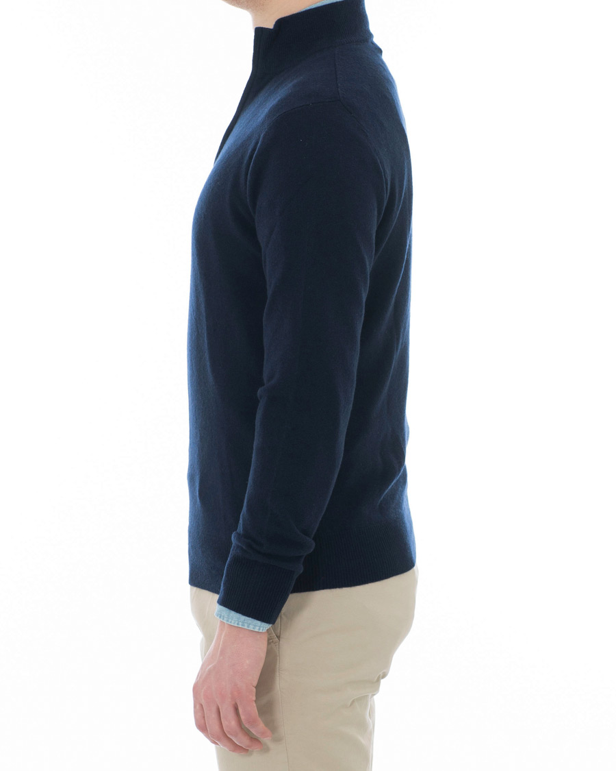 Homme | Pulls Et Tricots | Soft Goat | Cashmere Half Zip Navy