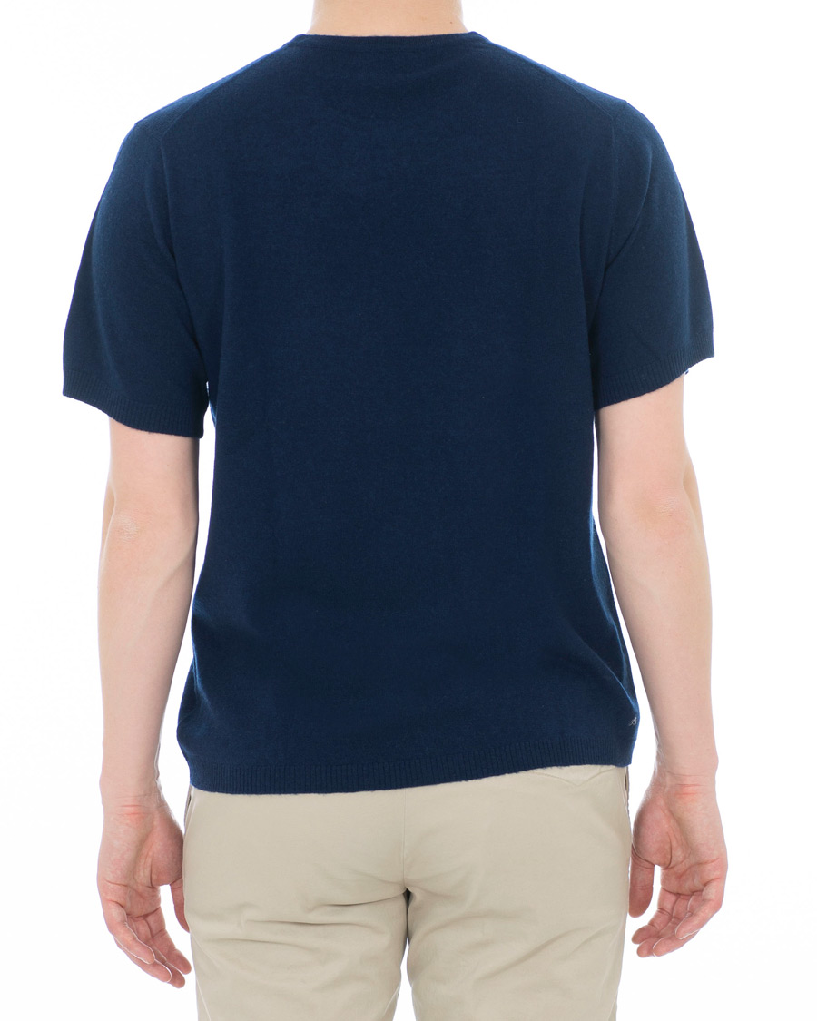 Heren | T-shirts | Soft Goat | Cashmere T-shirt Navy