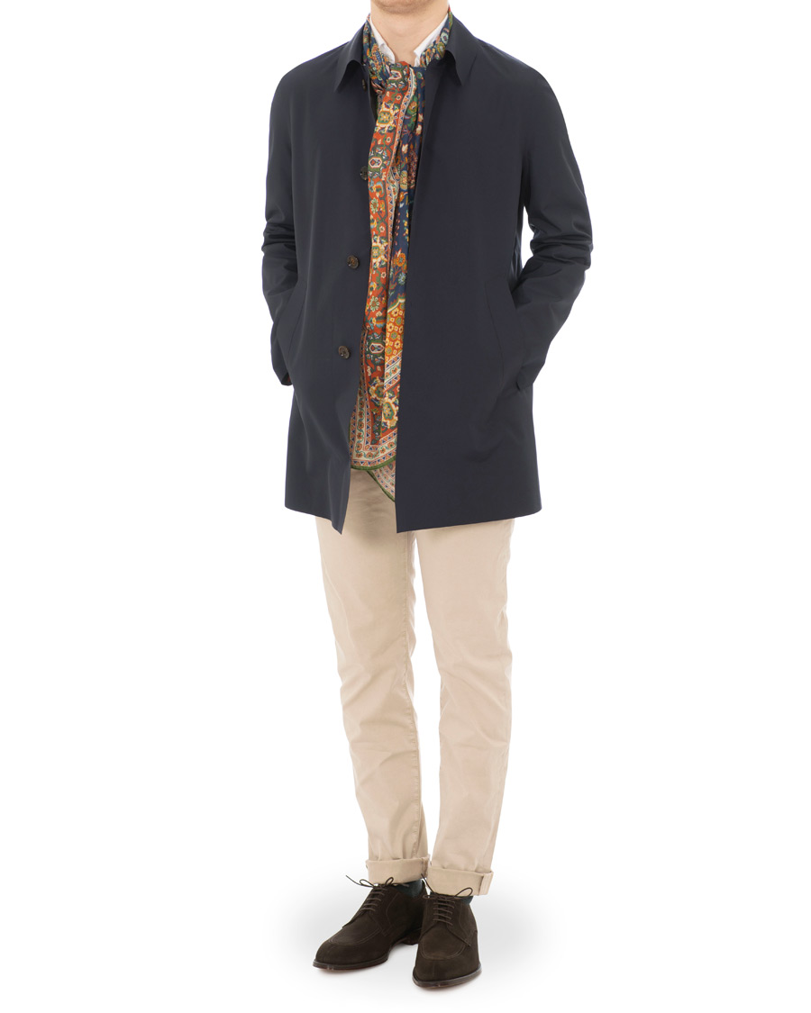 Homme | Manteaux Et Vestes | Kired | Pablo Laser Cut Trench Blue