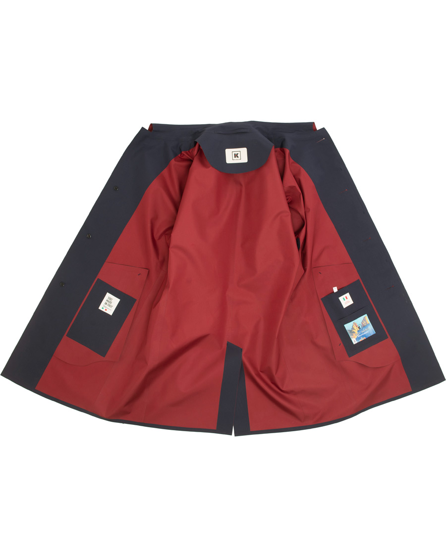 Homme | Manteaux Et Vestes | Kired | Pablo Laser Cut Trench Blue