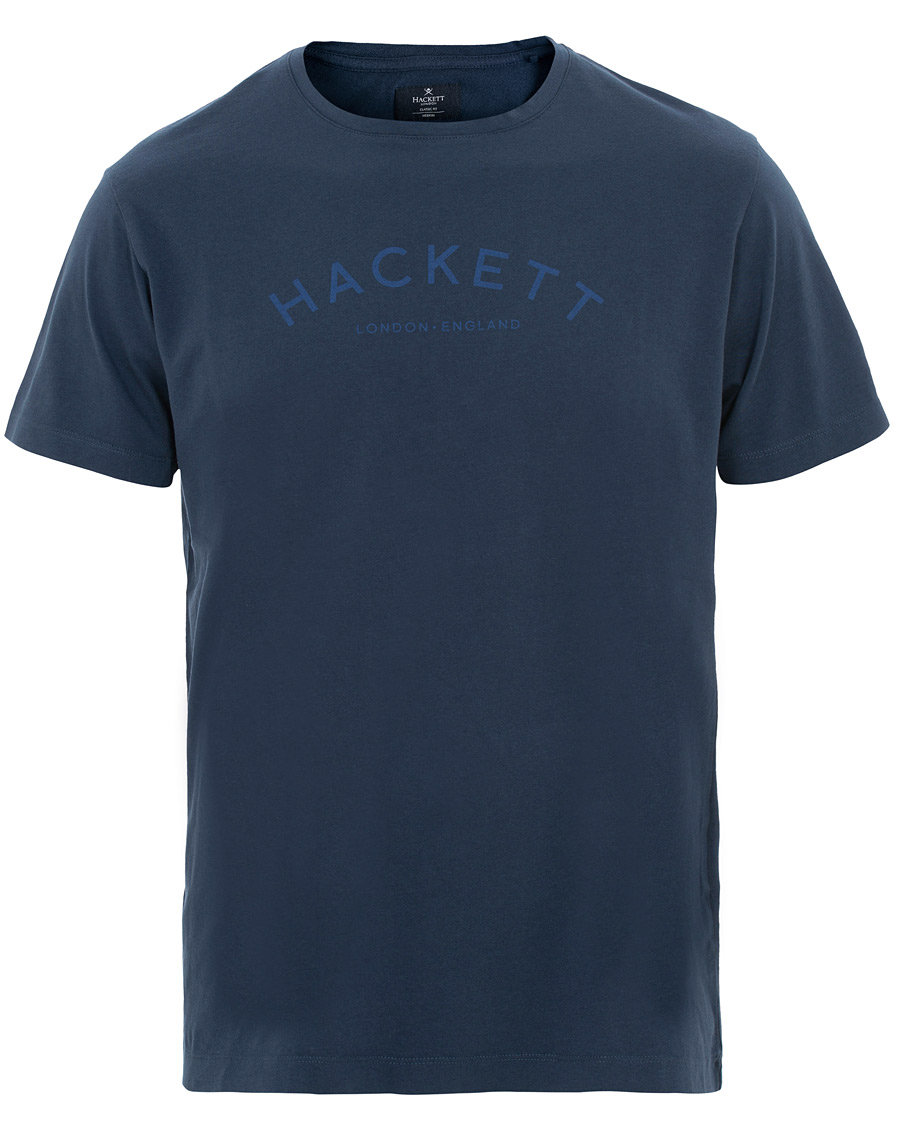 Homme | T-shirts | Hackett | Logo Crew Neck Tee Navy