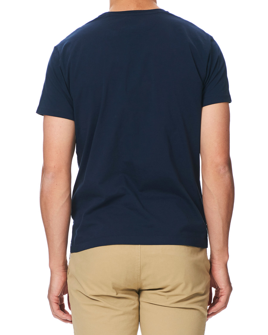 Homme | T-shirts | Hackett | Logo Crew Neck Tee Navy