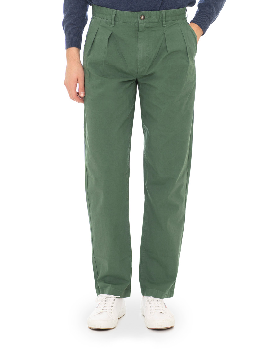 Heren | Broeken | J.Crew | Double Pleated Garment Dyed Canvas Chinos Cool Palm