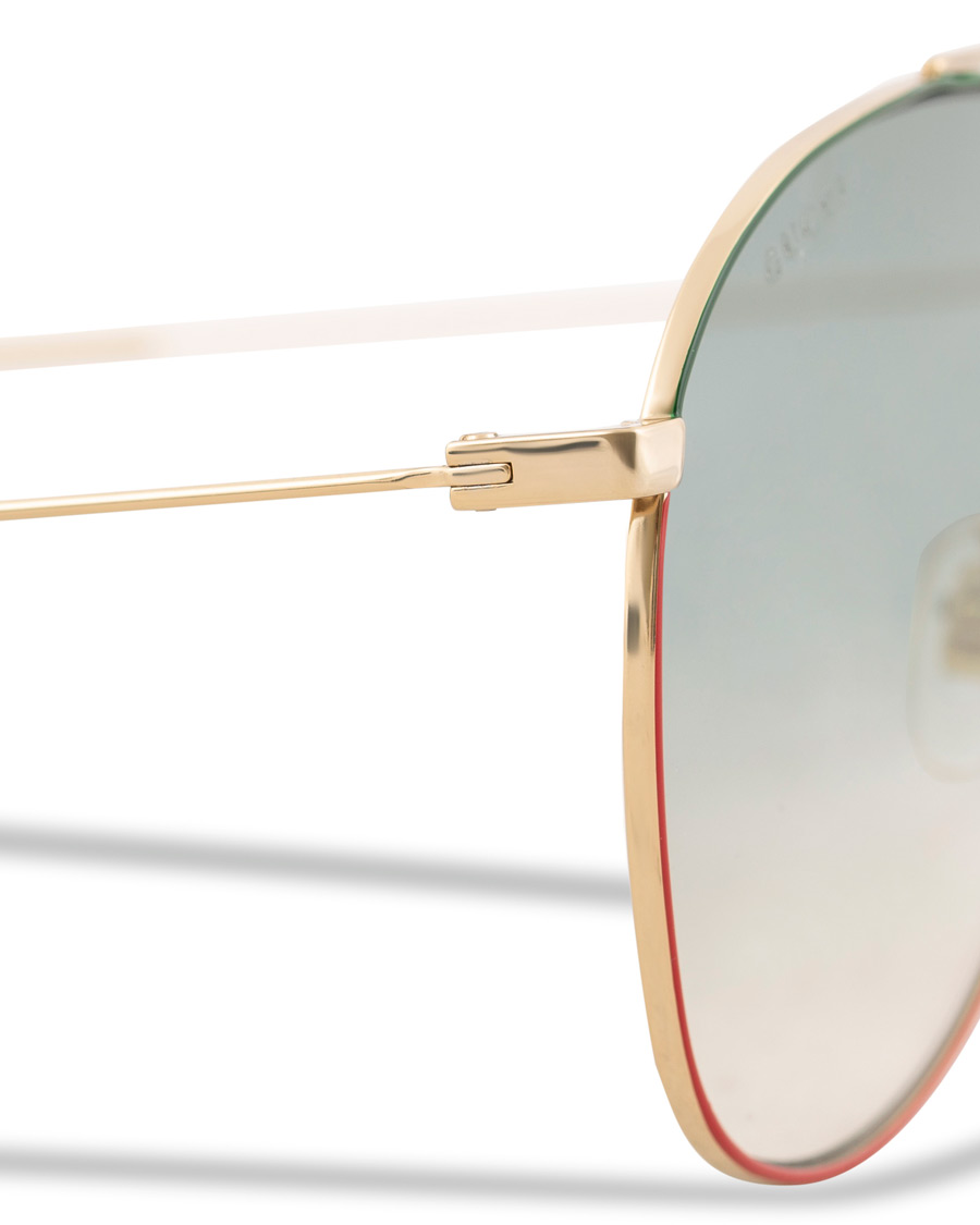 Heren | Gucci GG0440S Sunglasses Gold/Green | Gucci | GG0440S Sunglasses Gold/Green