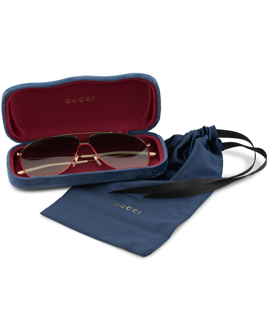 Heren | Gucci GG0440S Sunglasses Gold/Green | Gucci | GG0440S Sunglasses Gold/Green