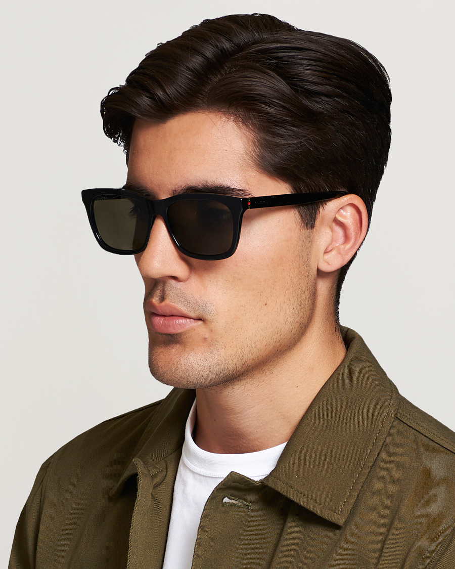 Homme | Gucci GG0449S Sunglasses Black/Gold/Brown | Gucci | GG0449S Sunglasses Black/Gold/Brown