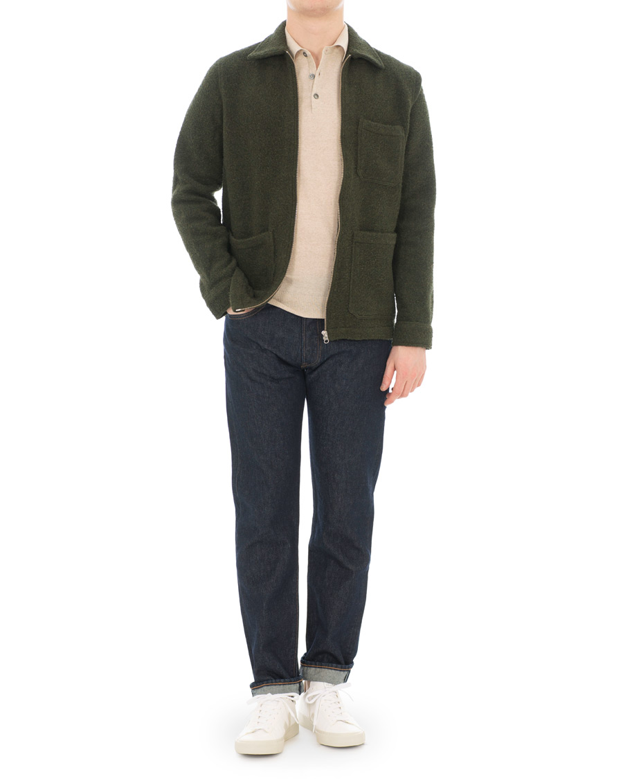 Homme | Manteaux Et Vestes | A Day's March | Zip Up Teddy Olive