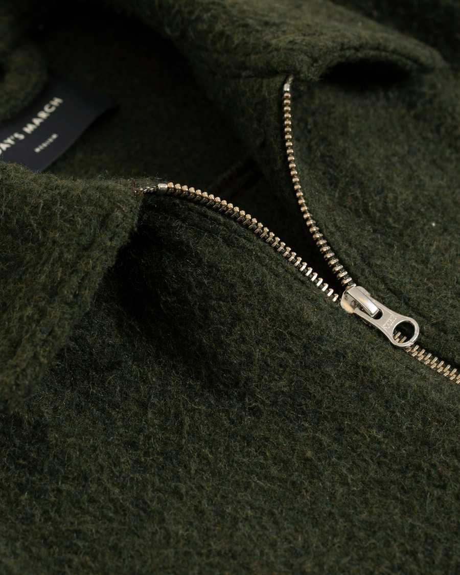 Homme | Manteaux Et Vestes | A Day's March | Zip Up Teddy Olive