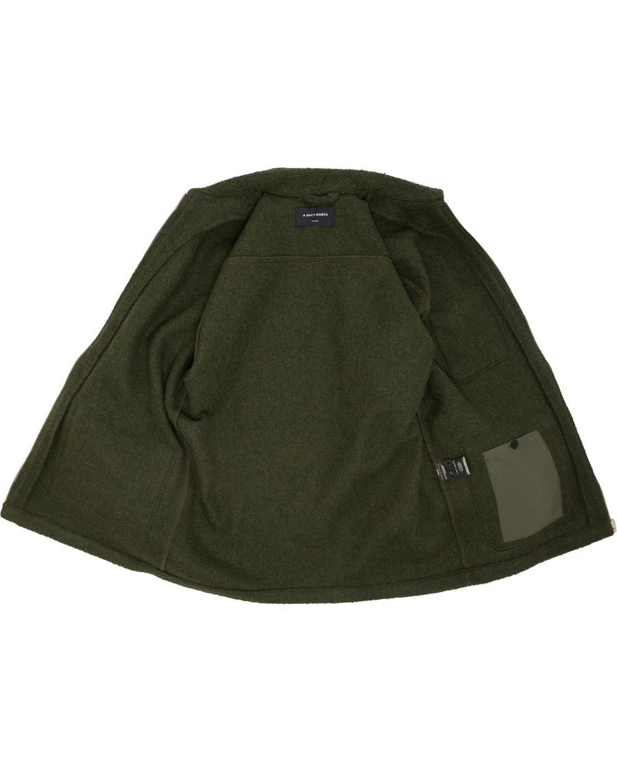 Homme | Manteaux Et Vestes | A Day's March | Zip Up Teddy Olive