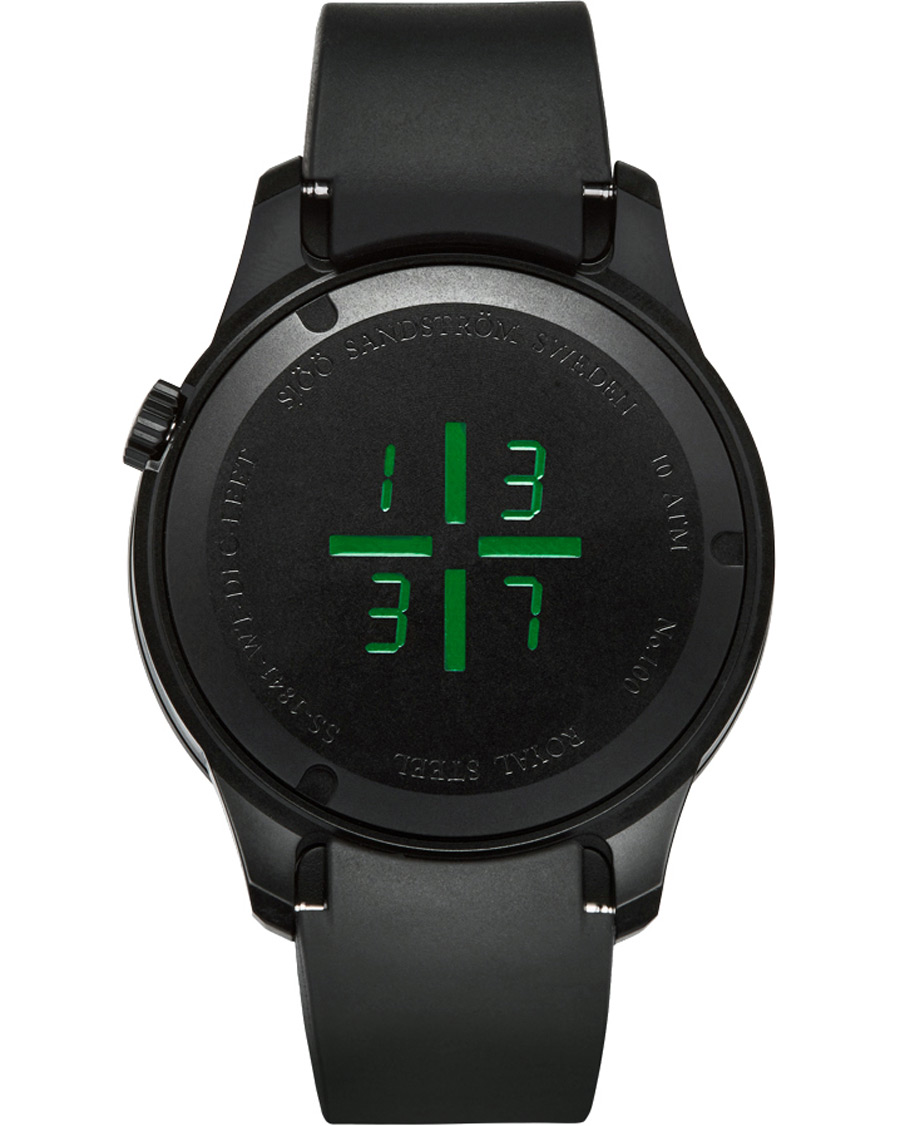 Homme | Sjöö Sandström Royal Steel Worldtimer LEET Black with Rubber 41mm | Sjöö Sandström | Royal Steel Worldtimer LEET Black with Rubber 41mm