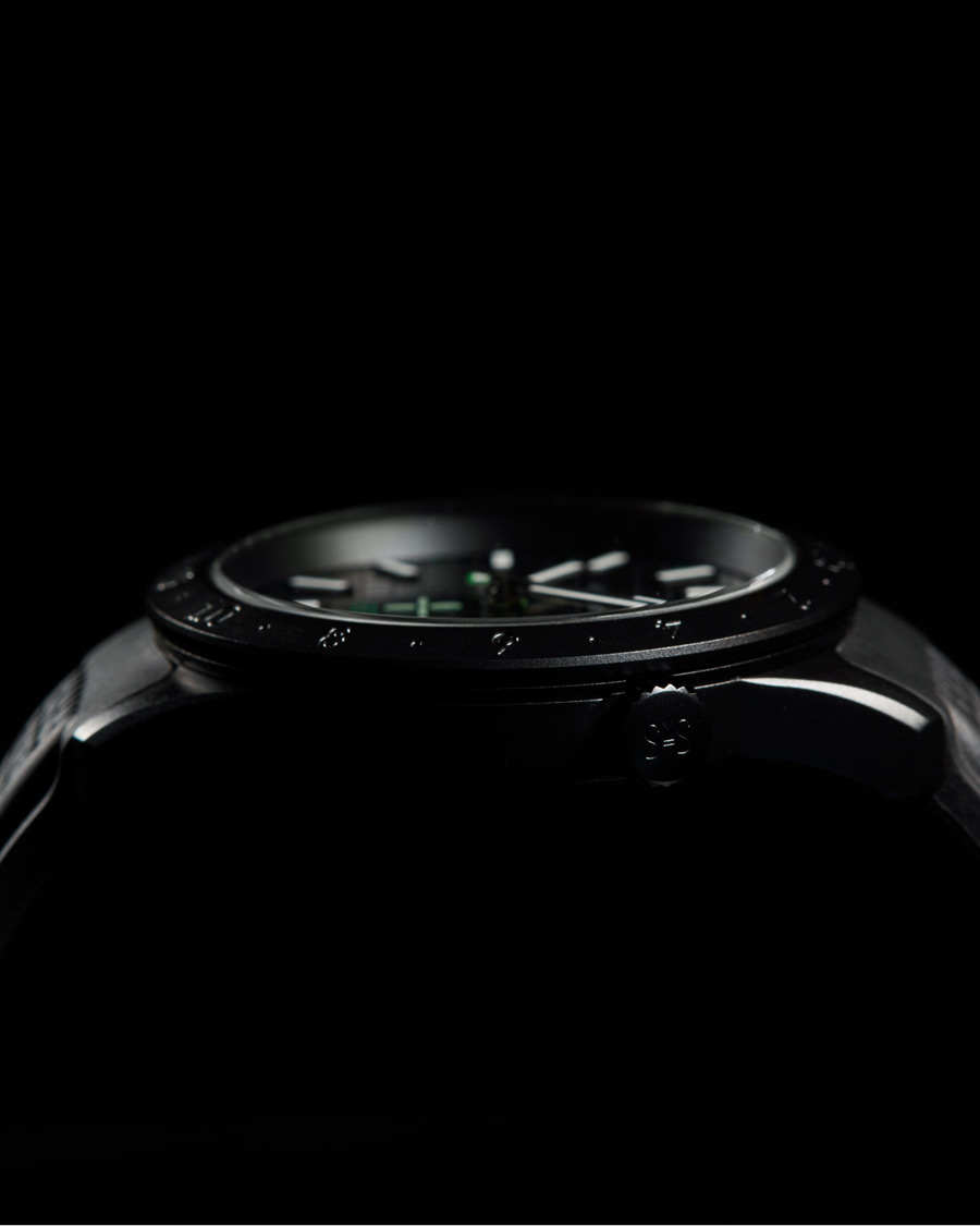 Homme | Sjöö Sandström Royal Steel Worldtimer LEET Black with Rubber 41mm | Sjöö Sandström | Royal Steel Worldtimer LEET Black with Rubber 41mm