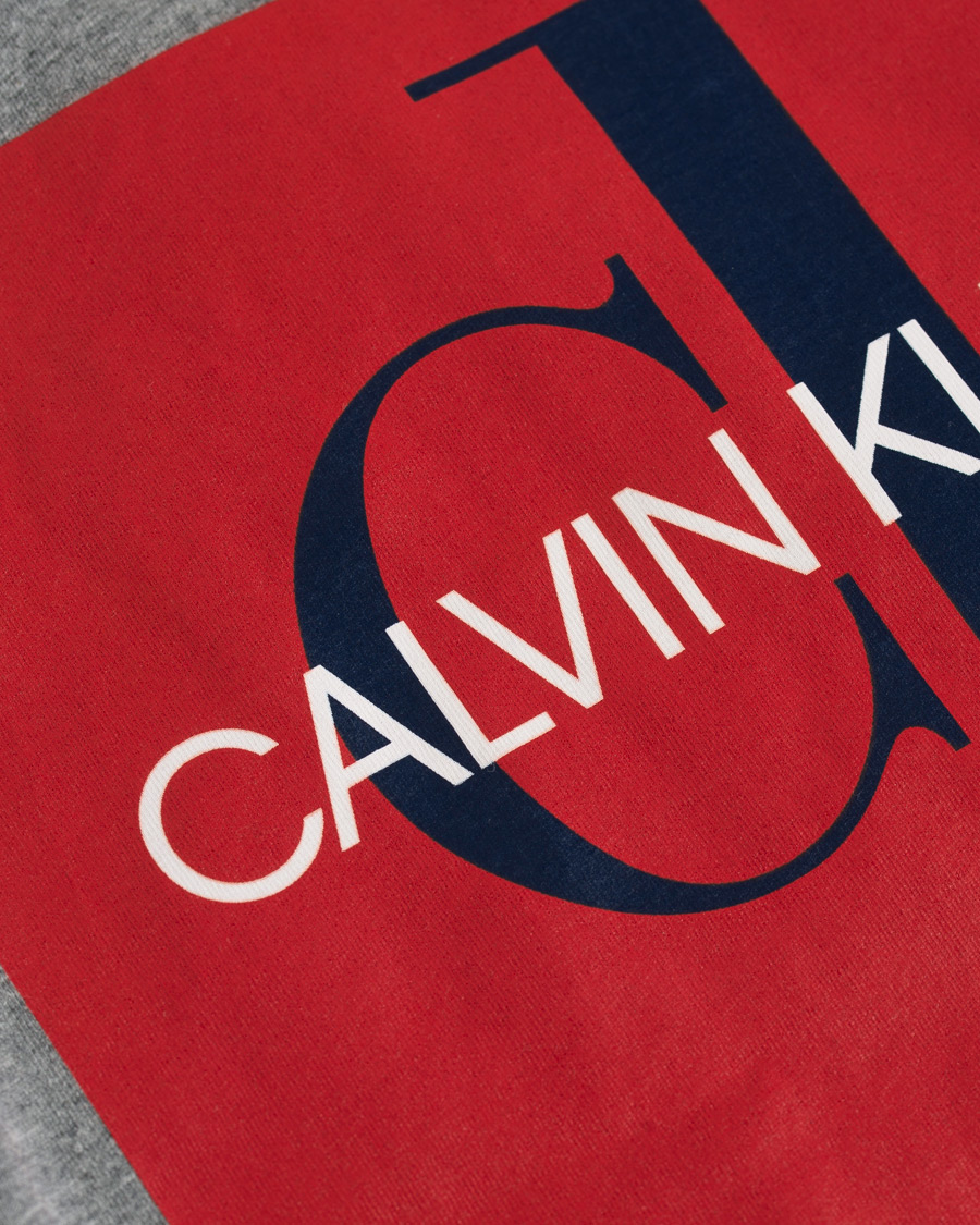 Homme | T-shirts | Calvin Klein Jeans | Monogram Box Logo Tee Grey Heather