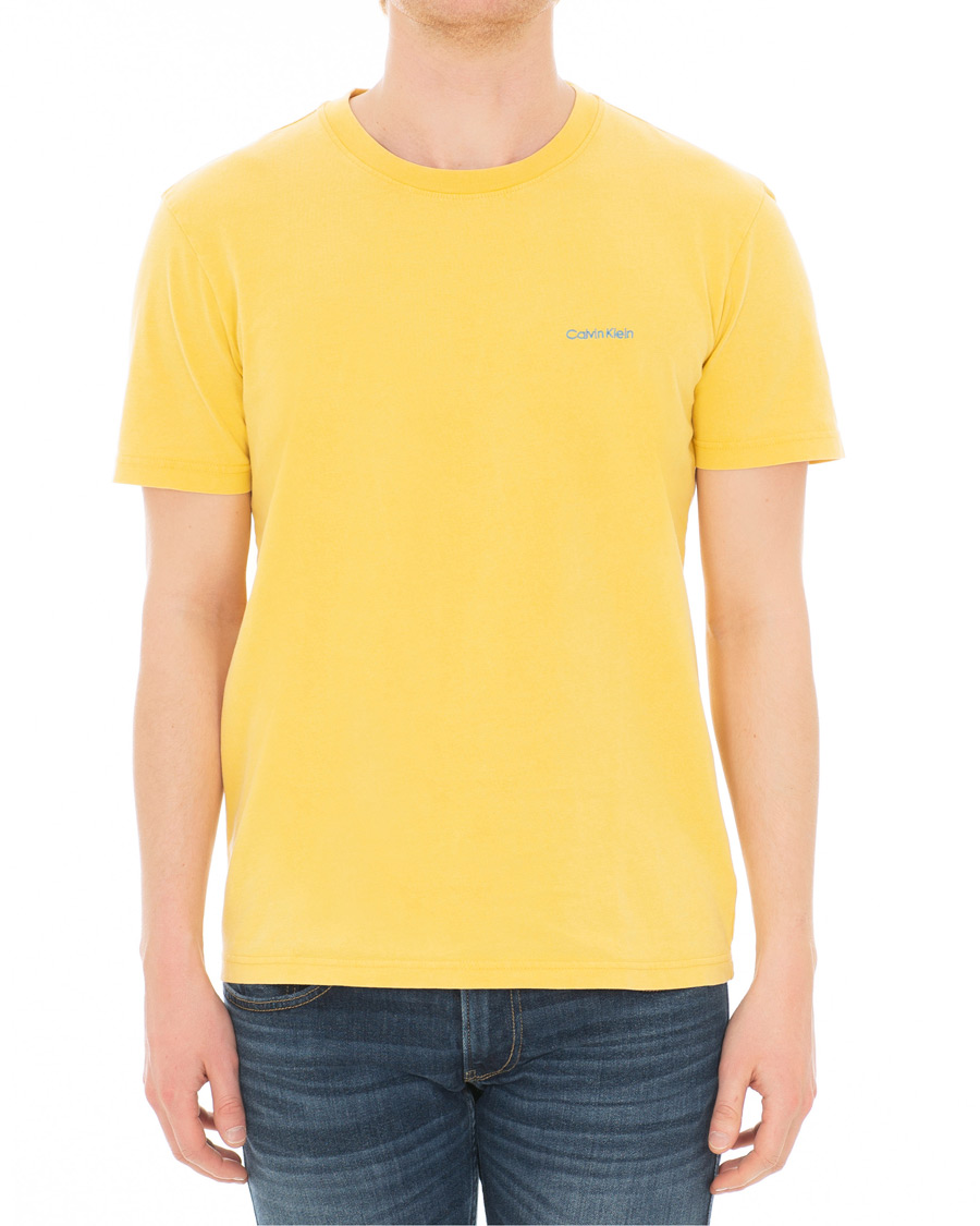 Homme | T-shirts | Calvin Klein | Garment Dyed Tee Yellow