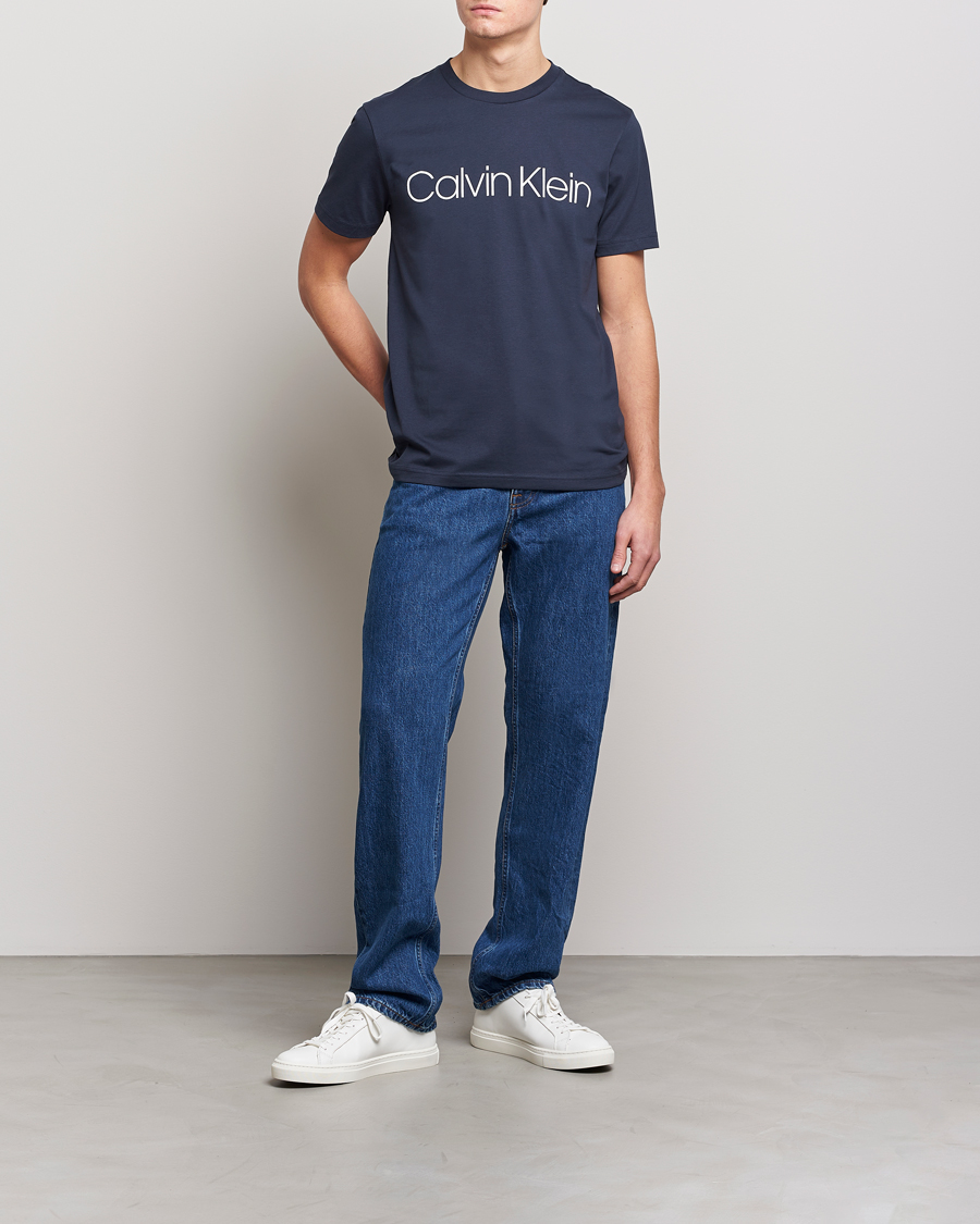 Homme | T-shirts | Calvin Klein | Front Logo Tee Navy