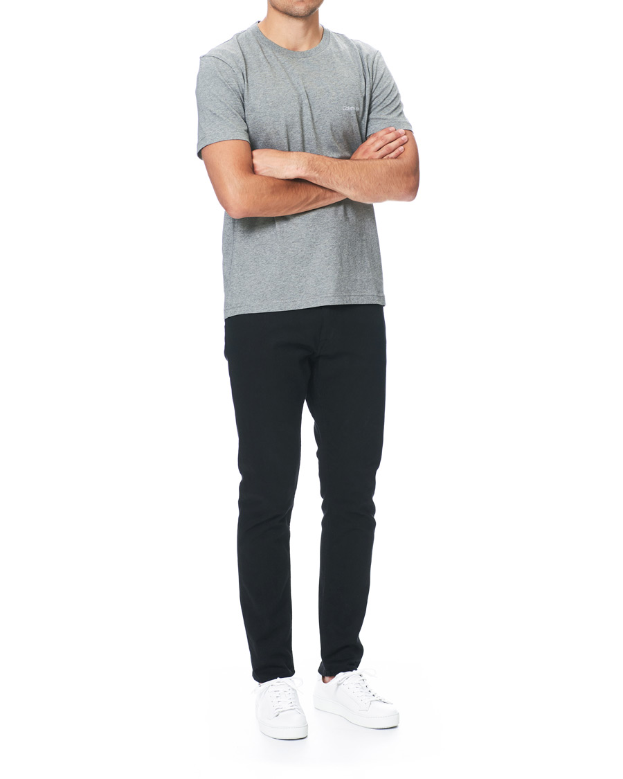 Heren | T-shirts | Calvin Klein | Chest Logo Tee Mid Grey Heather