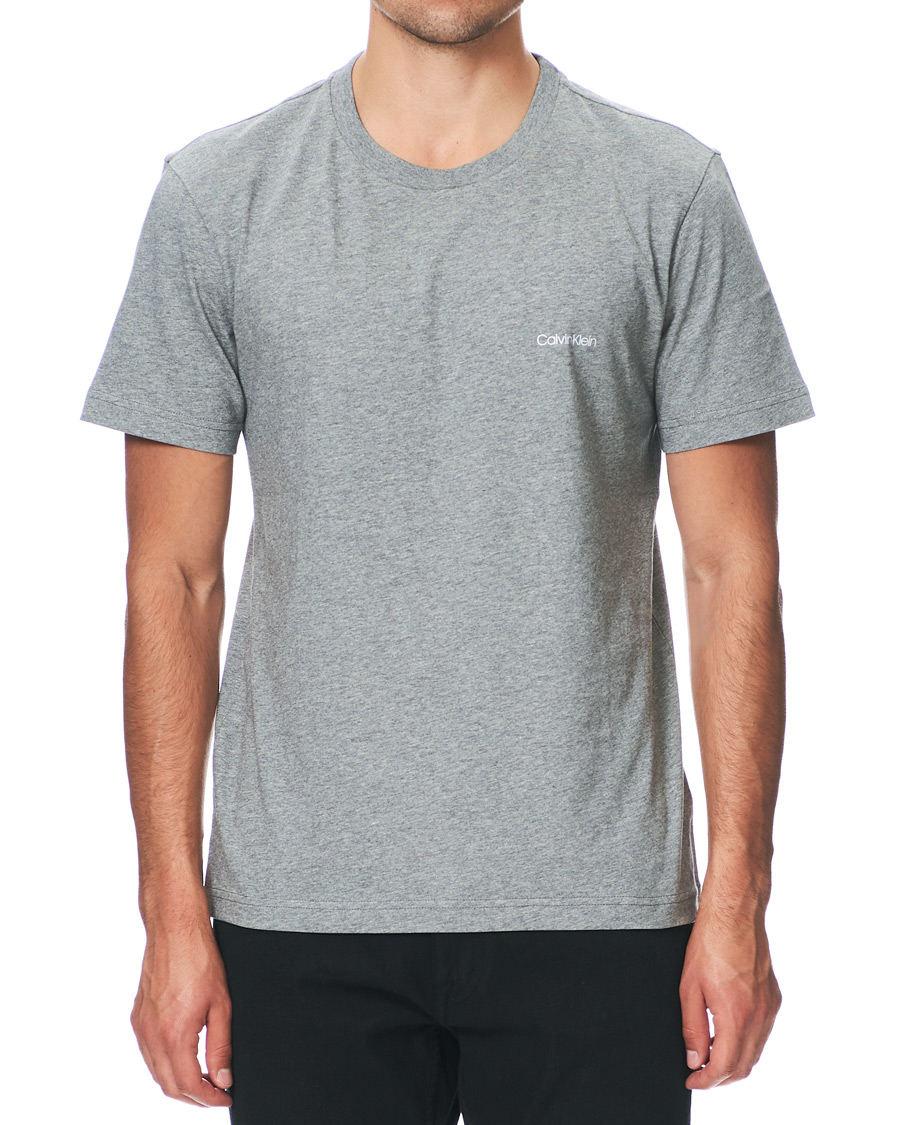 Heren | T-shirts | Calvin Klein | Chest Logo Tee Mid Grey Heather