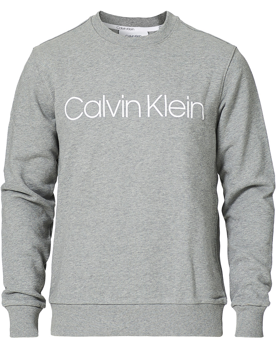 Heren | Truien | Calvin Klein | Front Logo Sweatshirt Mid Grey Heather